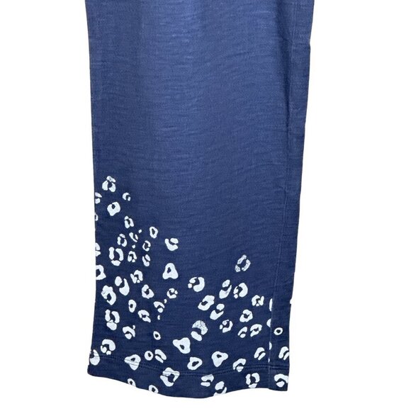 NWT Chico's Cheetah pigment dye blue longe pants size L/12 - Picture 3 of 11